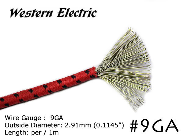 Western Electric 9GA одиночный продается куском 1m~we Stan * электрический 