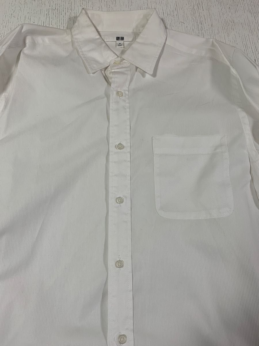 UNIQLO ホワイトシャツ　胸ポケット有り　メンズMサイズ