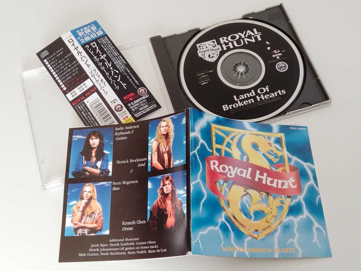 Royal Hunt / Land Of Broken Hearts 帯付CD TECX25628 93年名盤1st,ボートラ2曲追加,Andre Andersen,Henrick Brockmann,Martial Arts,_画像3