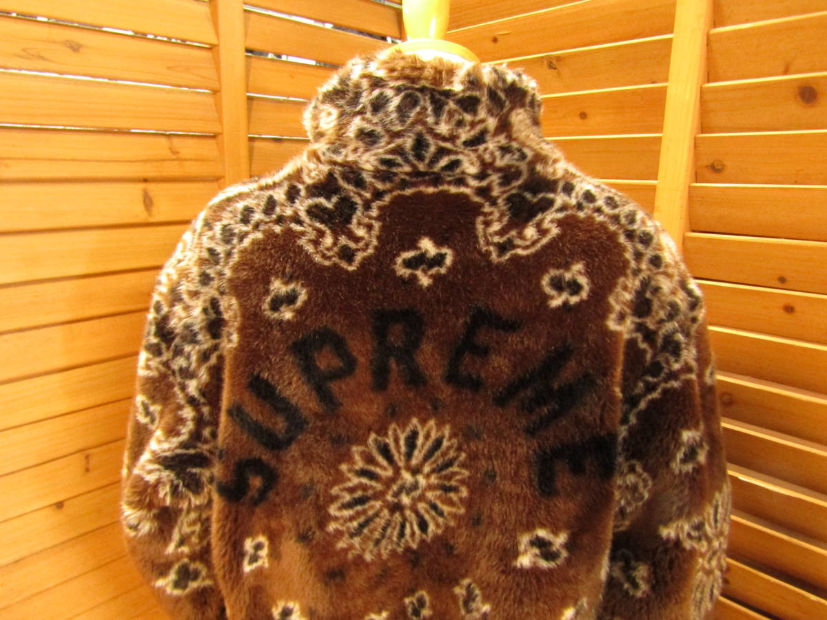 Y送料無料△616【Supreme シュプリーム】21ss Bandana Faux Fur Bomber