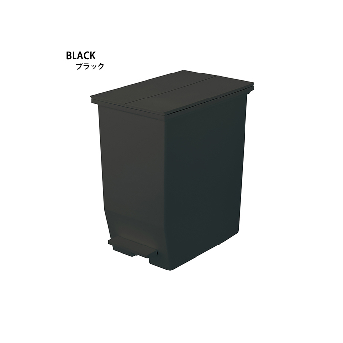 ゴミ箱 キッチン 45リットル 分別 フタ付 ダストボックス ペダル式 ワンタッチ 北欧 シンプル ゴミ箱 45L 日本製 ブラック M5-MGKAM01567BK_画像1