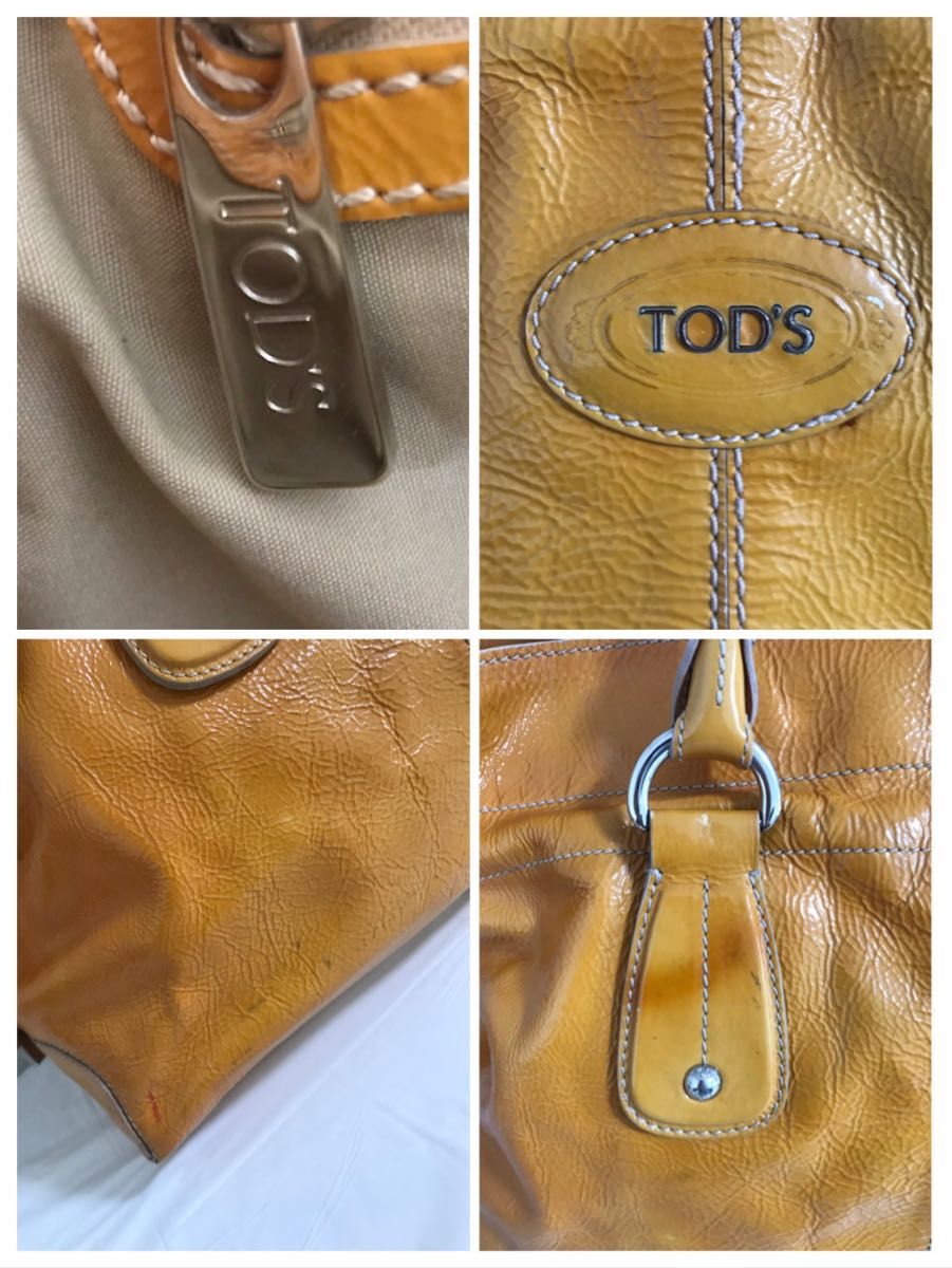 【良品】TOD’S トッズ レザー トートバッグ ショルダーバッグ ハンドバッグ ブラウン トッズ TOD''S 本革