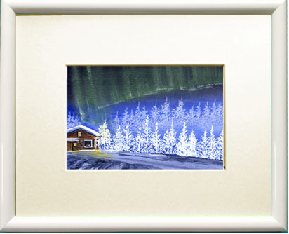 0 no. 8232 number [ frost covered trees . Aurora ]| rice field middle thousand .( four season watercolor ).| present attaching .|23201