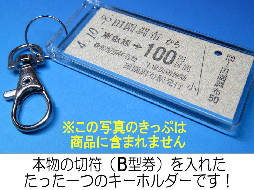 #3146／京王線・井の頭線・明大前駅／京王帝都電鉄／昭和58年／赤帯入り／本物の未使用B型硬券（稀少入場券）キーホルダー／23261-keio_画像4