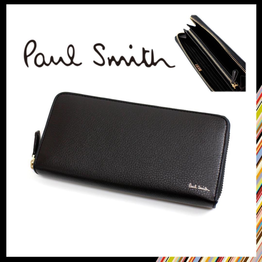 無料配達 ○☆新品 ポールスミス 未使用 レザー Paul 黒 【未使用品