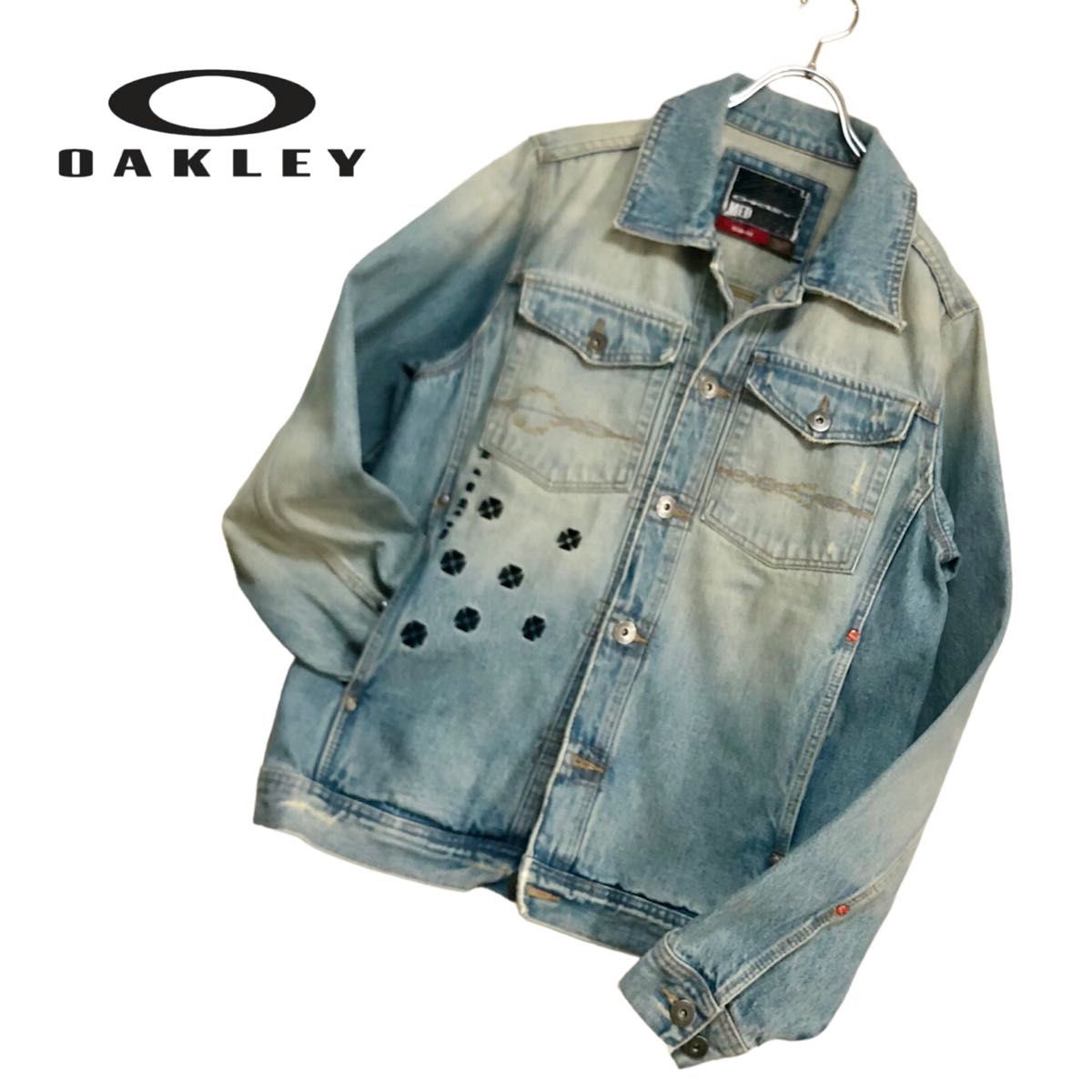 OAKLEY Y2K デザインデニムジャケット/ Gジャン　size M