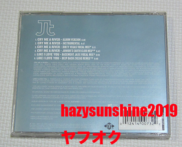 ジャスティン・ティンバーレイク JUSTIN TIMBERLAKE 6 TRACK CD CRY ME A RIVER JUSTIFIED JUNIOR VASQUEZ BASEMENT JAXX DEEP DISH_画像2