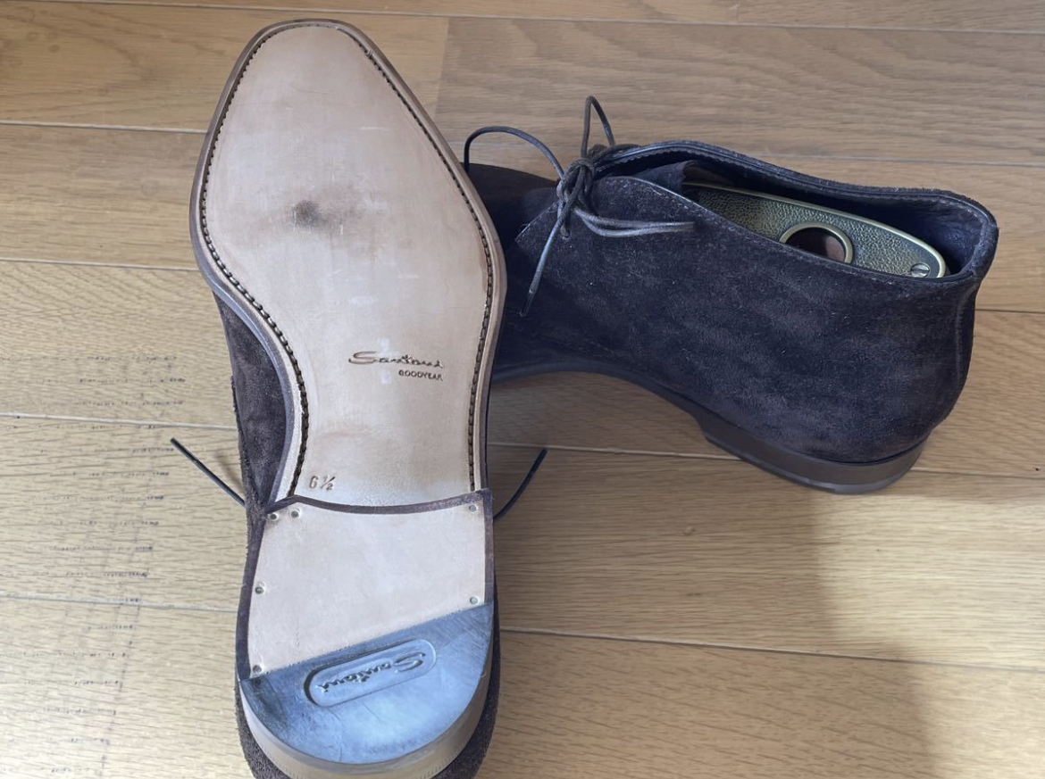 未使用　6ハーフ　サントーニ　santoni チャッカーブーツ　DBR_画像3