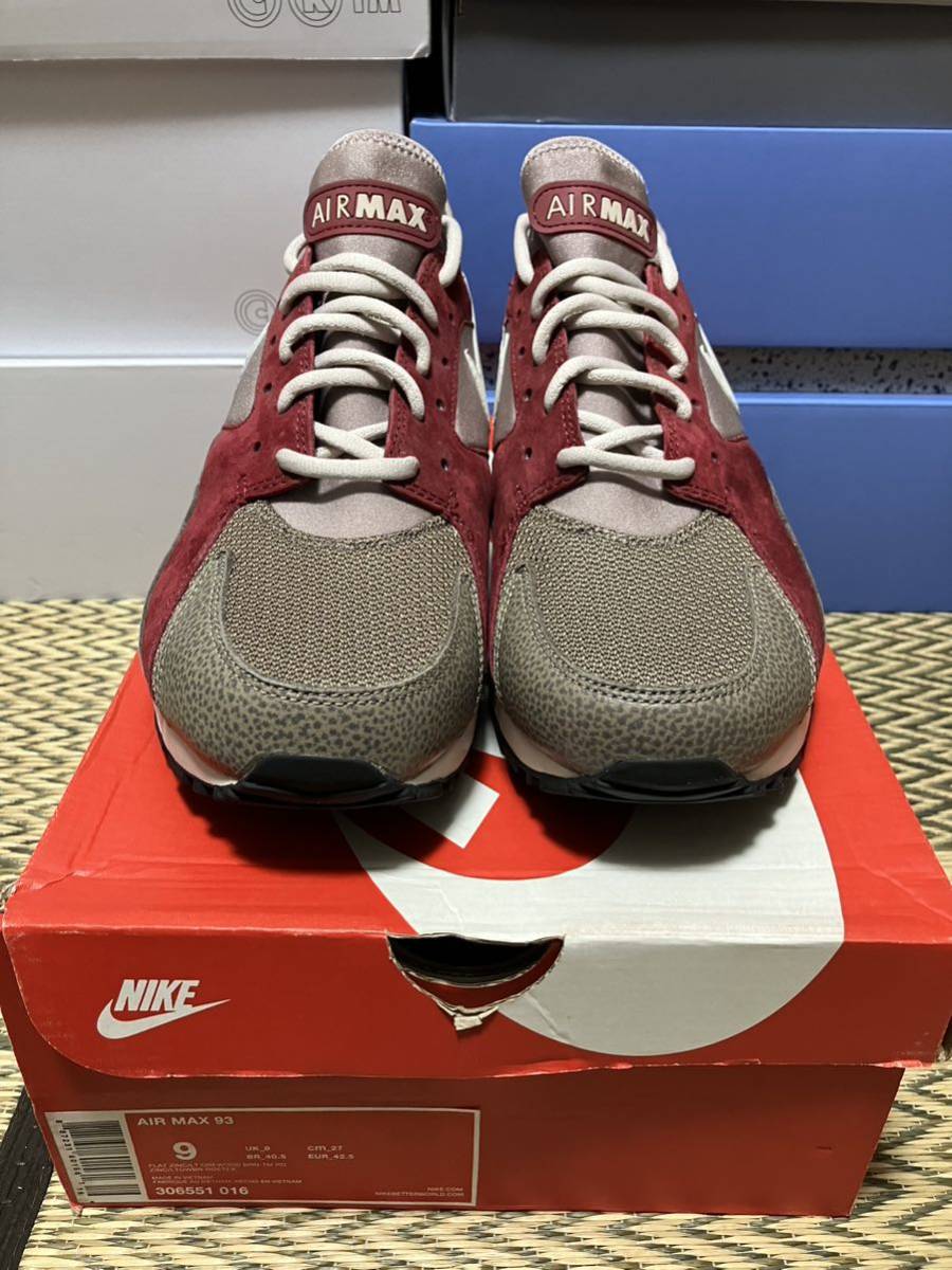 Nike Air Max93（マックス）Size？UK別注 エンジ茶 us9（27cm）新品