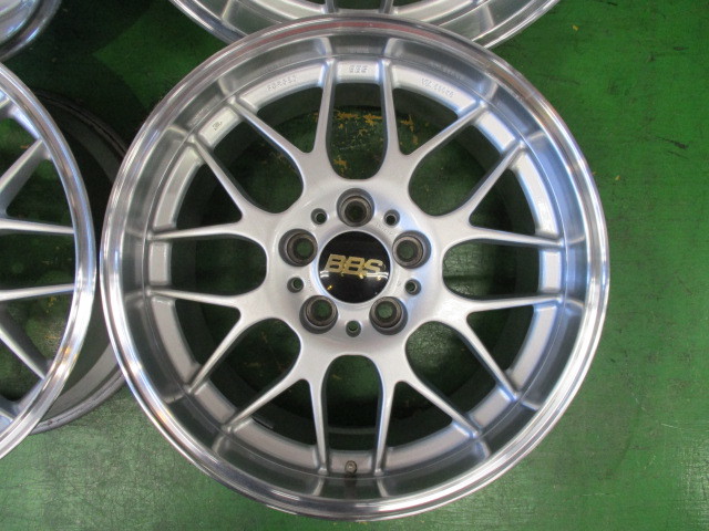 BBS/RG/RD723☆17インチ/8.5J+25☆5H/114.3☆中古/2本/メッシュ/鍛造/軽量/シルバー/深リム/格安/即決_画像3