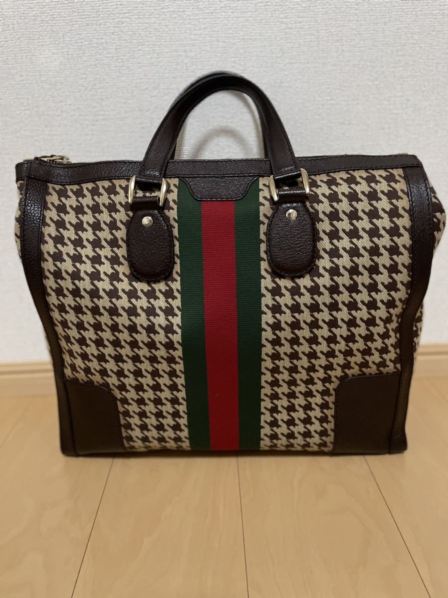 GUCCI ボストンバッグ オールドグッチ シェリーライン 極美品-