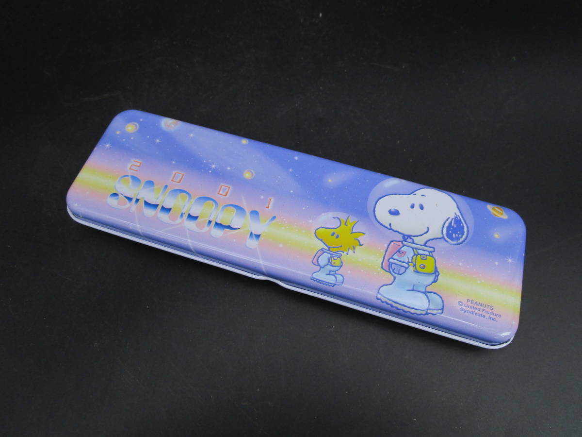  стоимость доставки 140 иен Peanuts Snoopy жестяная банка авторучка кисть коробка 2001