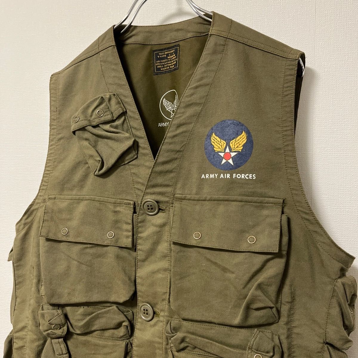 【極美品】U.S.ARMY AIRFORCE C-1 ミリタリー ベスト