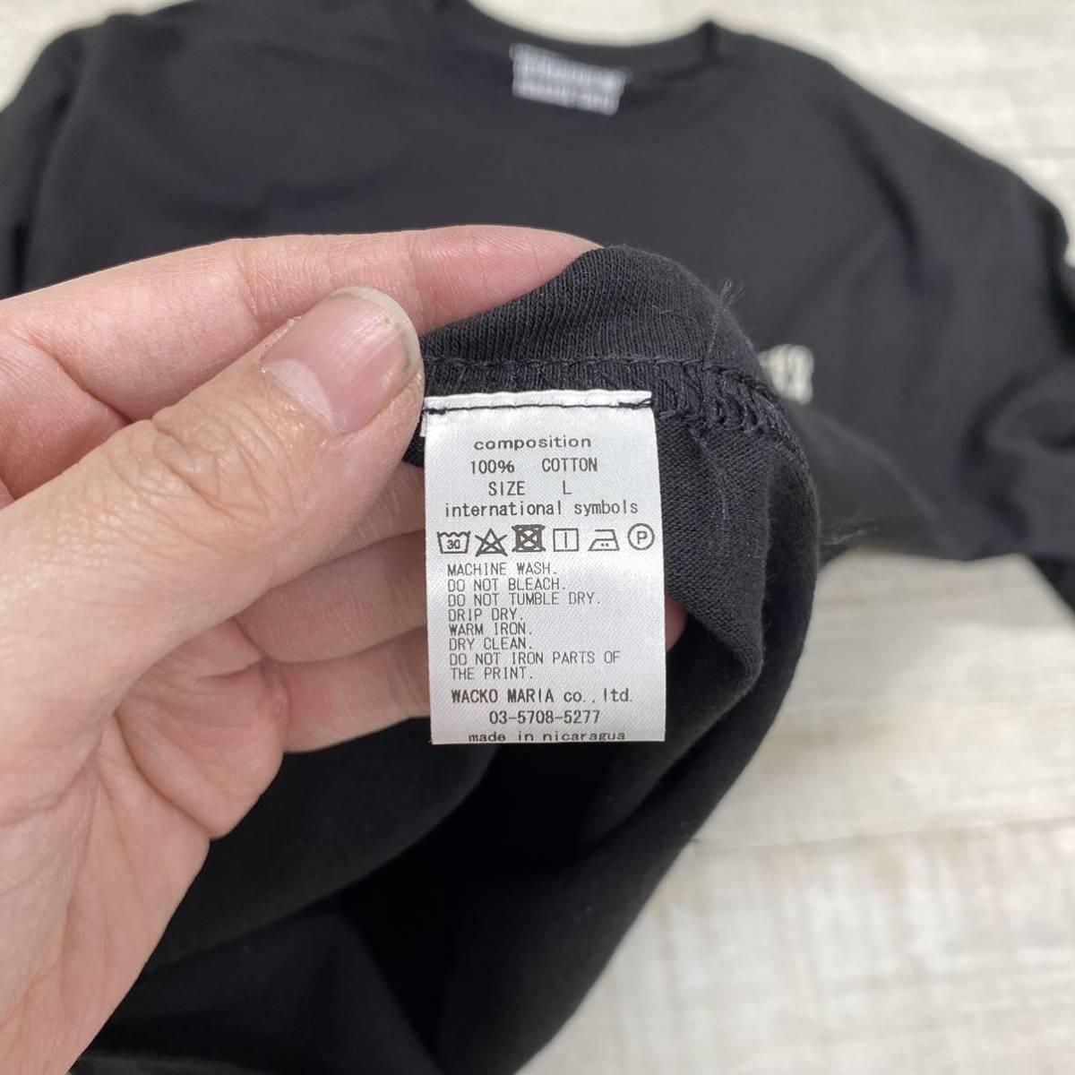 選択 WACKO MARIA LONG SLEEVE T-SHIRT ロゴ 刺繍 aob.adv.br