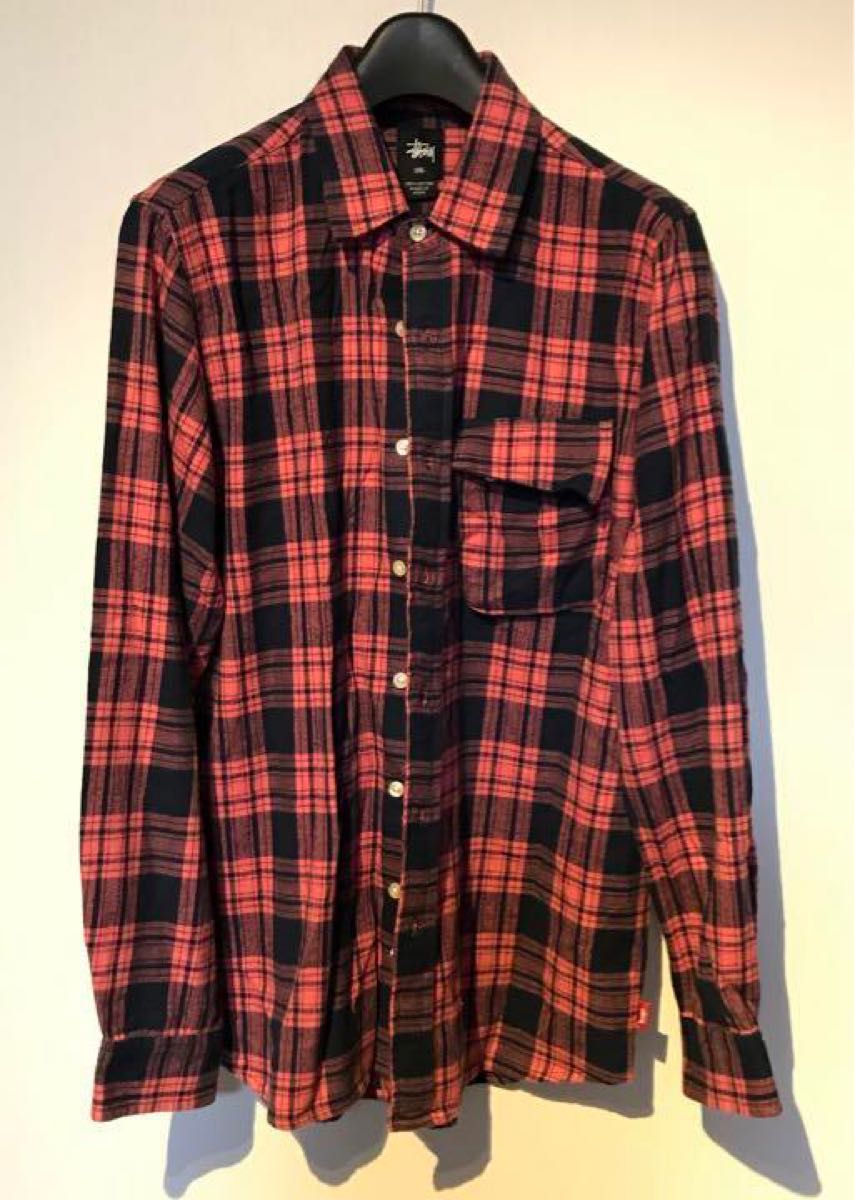 ステューシー ネルシャツ stussy チェックシャツ ネイビー ステューシー ネルシャツ stussy チェックシャツ ネイビー