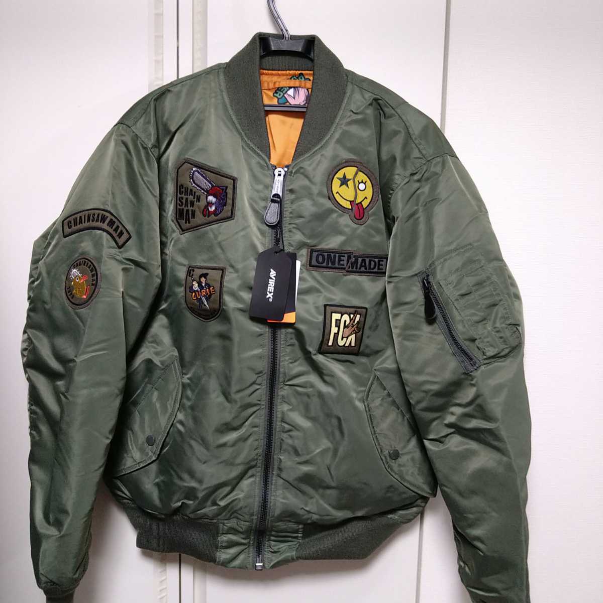 AVIREX USA/メンズM/限定品/チェンソーマン/ONE MADE/コラボMA-1