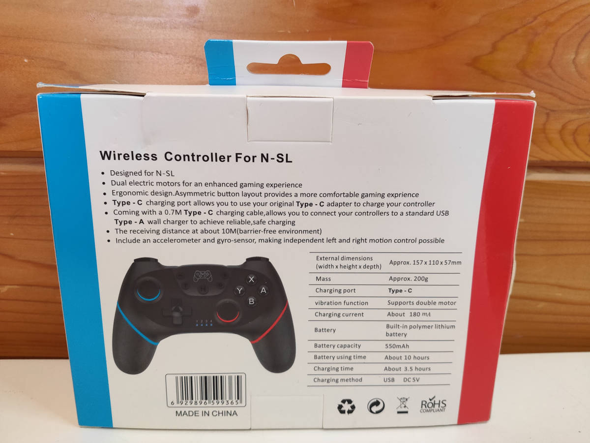 【中古動作確認品】Nintendo Switchなどに Wireless Controller For N-SL コントローラーの画像2
