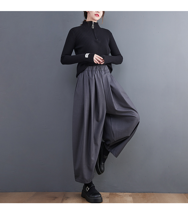 [ including in a package 1 ten thousand jpy free shipping ] autumn * new work * casual * easy large size **304050 fee * lady's *gya The - wide pants sarouel pants gray 