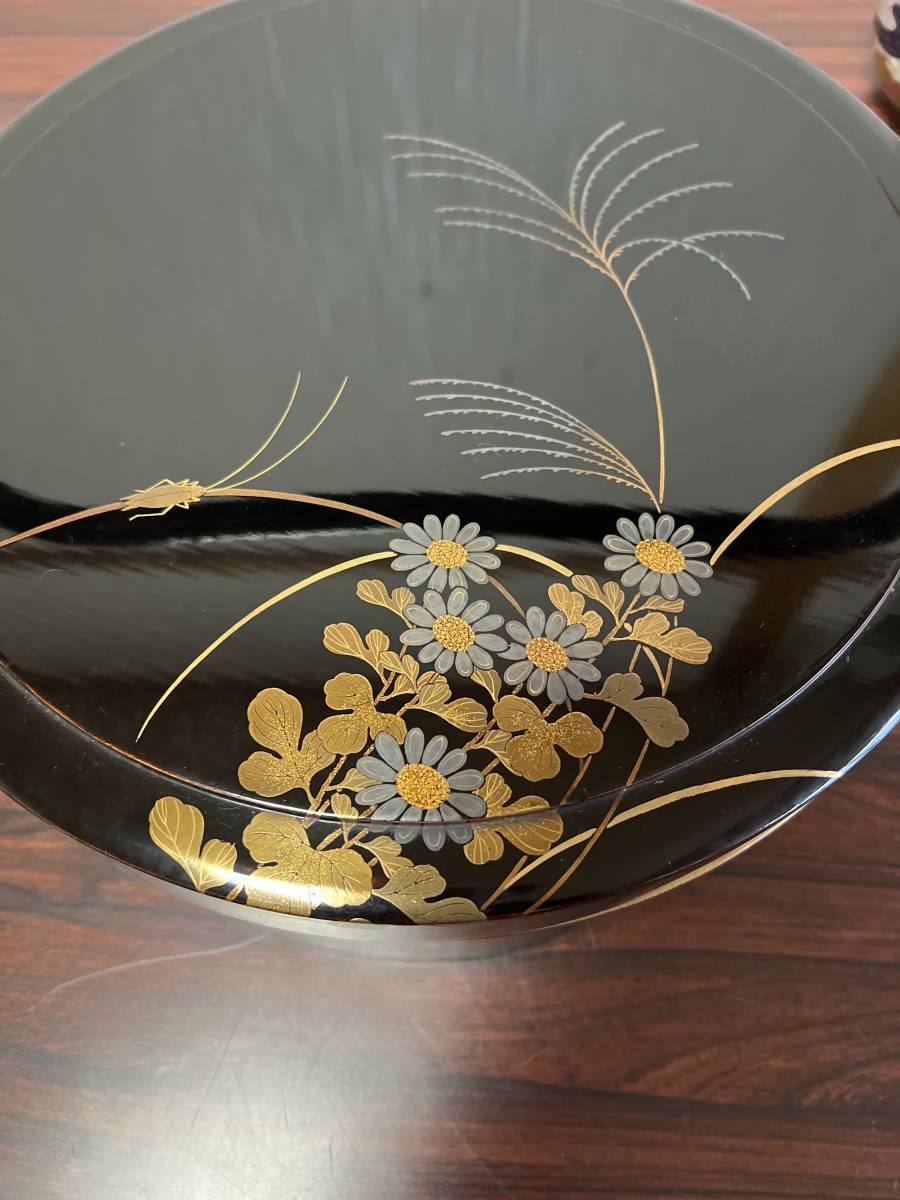 委託品ミ　茶道具　蓋付湯呑み　五脚　茶櫃　絵がわり　中古品　美品　ヤ120_画像9