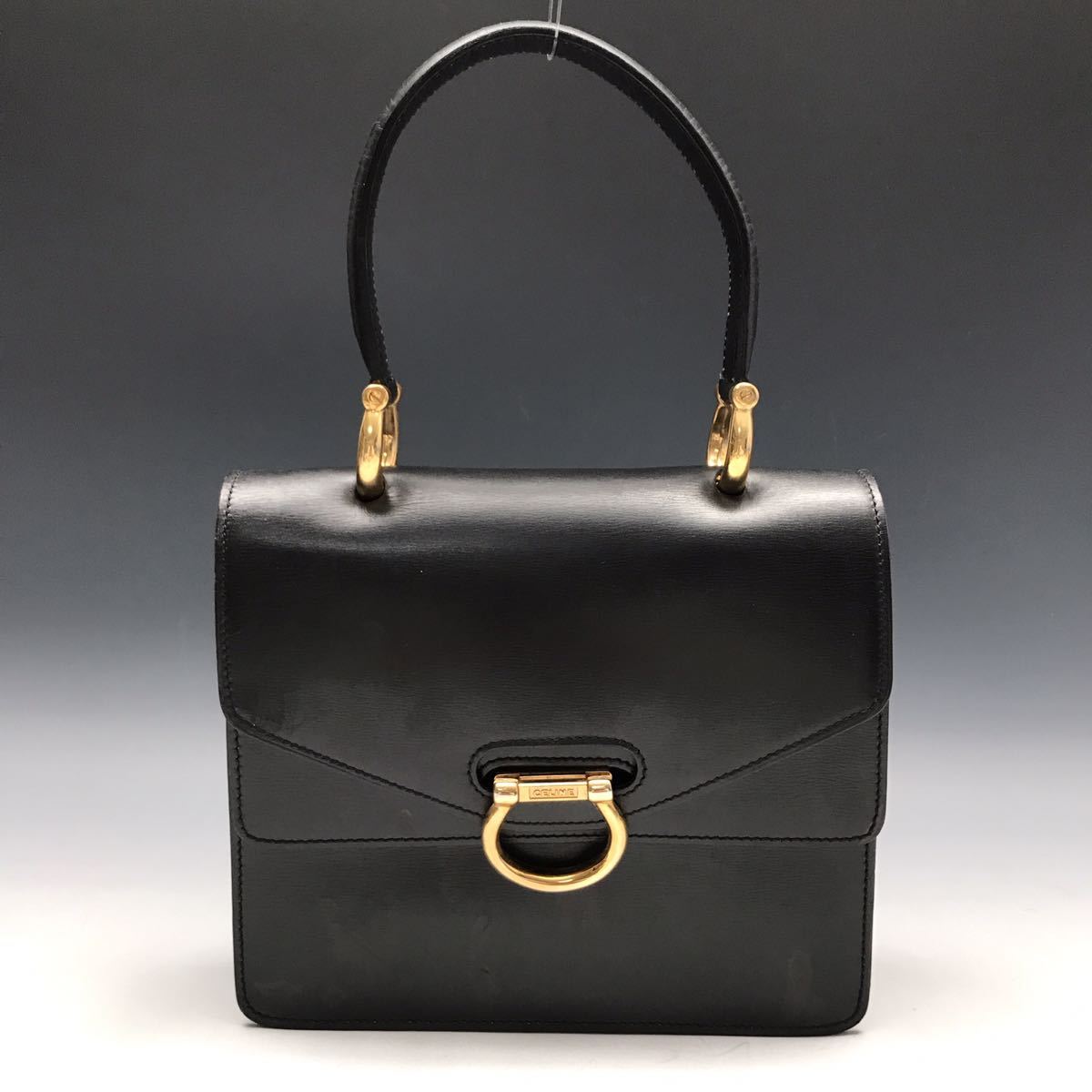 メール便指定可能 【美品】 CELINE ガンチーニ金具 ハンドバッグ 黒