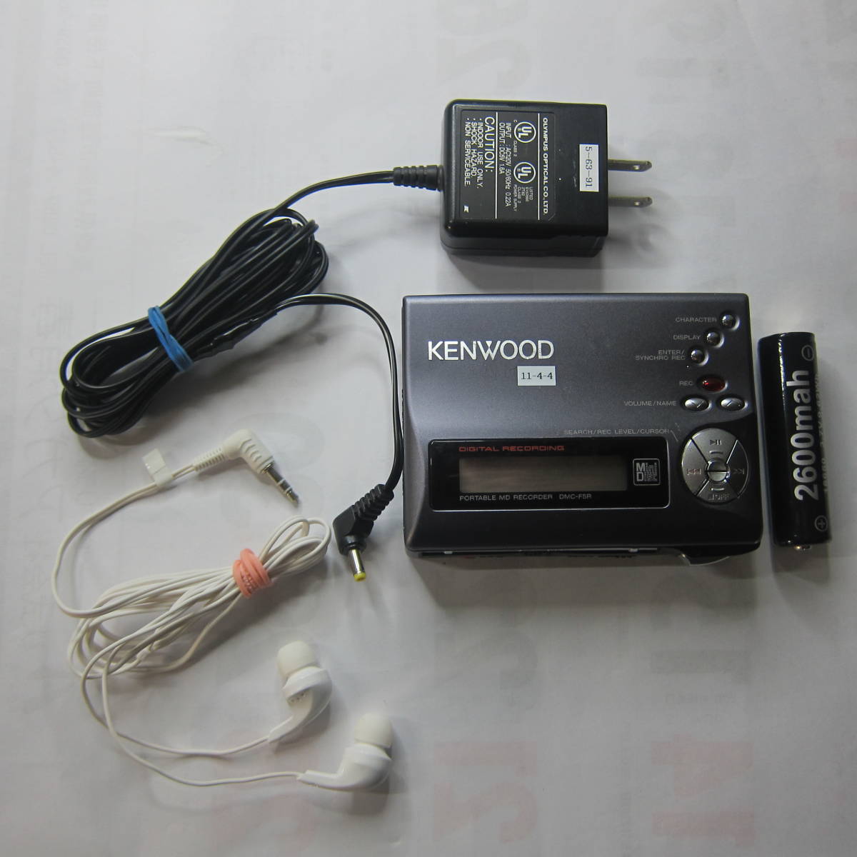 KENWOOD MDポータブルレコーダー DMC-F5R 新充電池付 動作確認品 KENWOOD MDポータブルレコーダー DMC-F5R 新充電池付 動作確認品