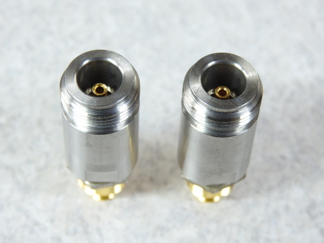 【HPマイクロ波】　HP 1250-2444 N(F)-SMA(F) Adapter Coaxial straight (パネル取付変換アダプタ/ナット止め) 2個 取外し現状ジャンク品_画像4