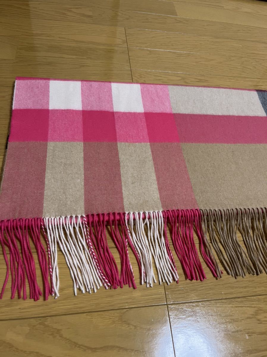 超高品質で人気の BURBERRY バーバリー マフラー カシミア100