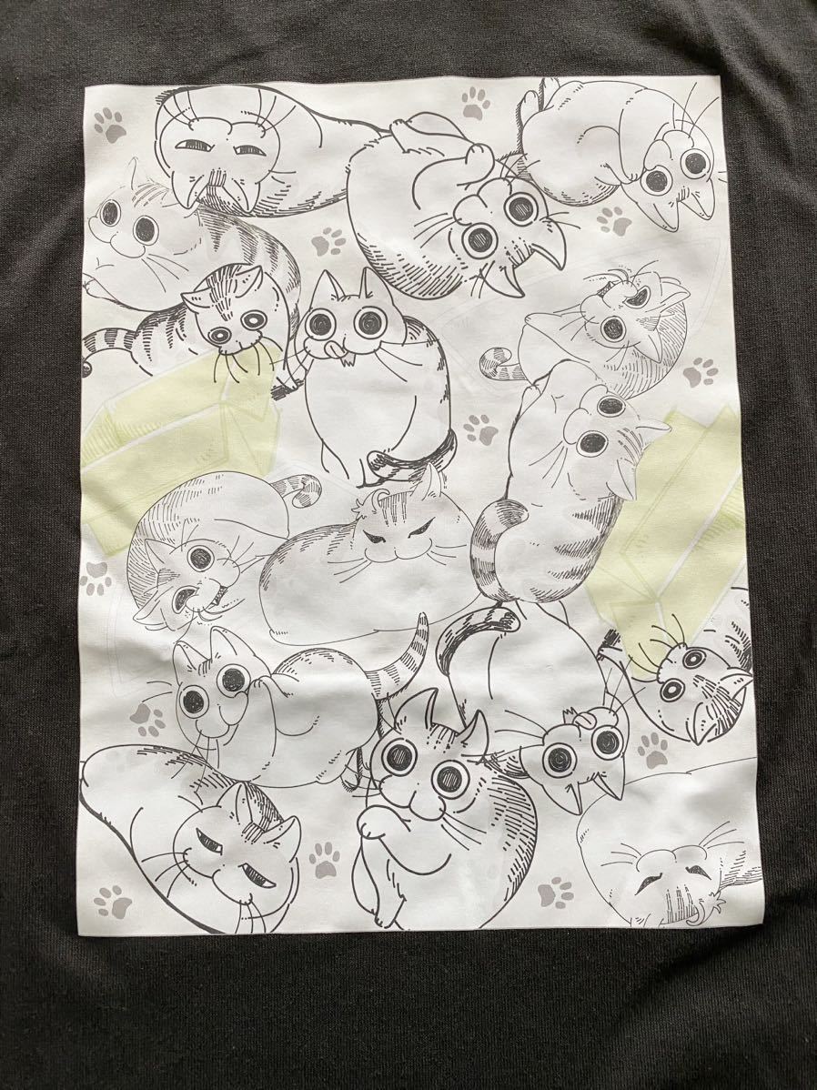 即決★新品 レディースM~L 夜は猫といっしょ 半袖Tシャツ キュルガ ねこ ネコ Avail アベイル チャコールグレーの画像3