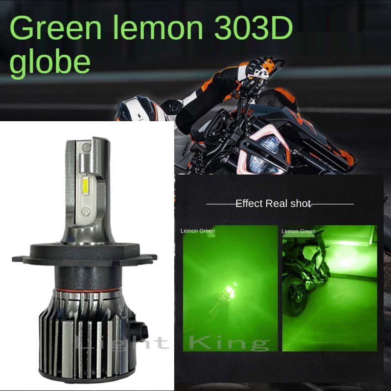 +300%輝度 最強クラス 10000LM H4 Hi Lo バイク LED ヘッドライト グリーン 緑色 KLX250/KR-I/KR250/ZX250/ZZR250/GPX400/エストレヤ_画像1