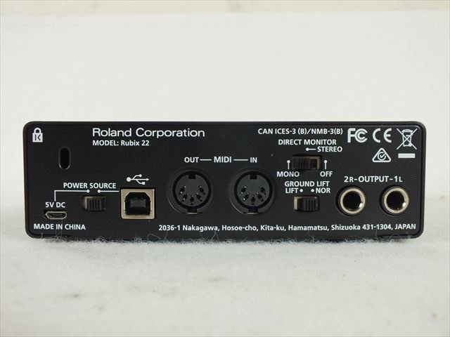 ★ Roland ローランド Rubix22 Interface オーディオ・インターフェース 元箱付き 中古 現状品 230101B9090_画像5