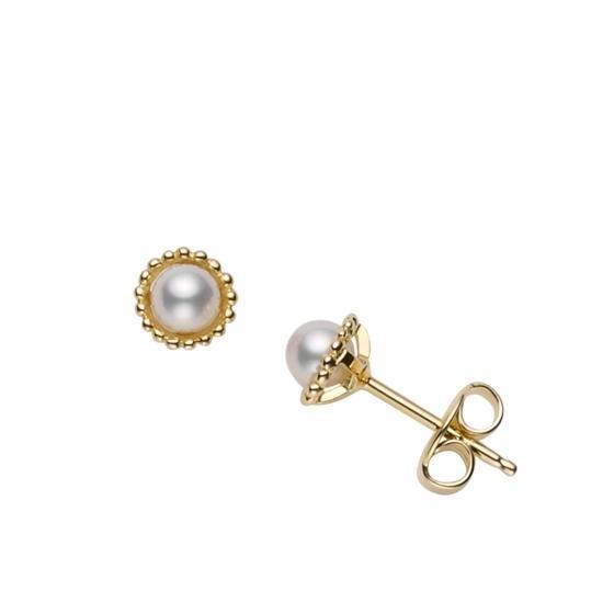 MIKIMOTO】ミキモト 両耳ピアス アコヤ真珠 パール K18YG 箱