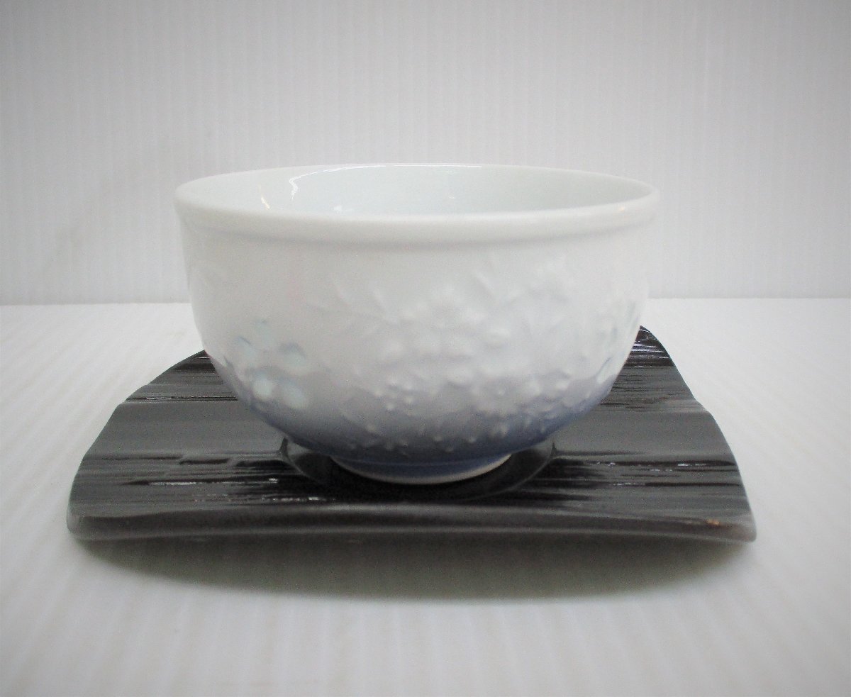 ★ 62641 竹製 茶托 5枚 12.5x10.8x2cm 美品 ★*_画像3