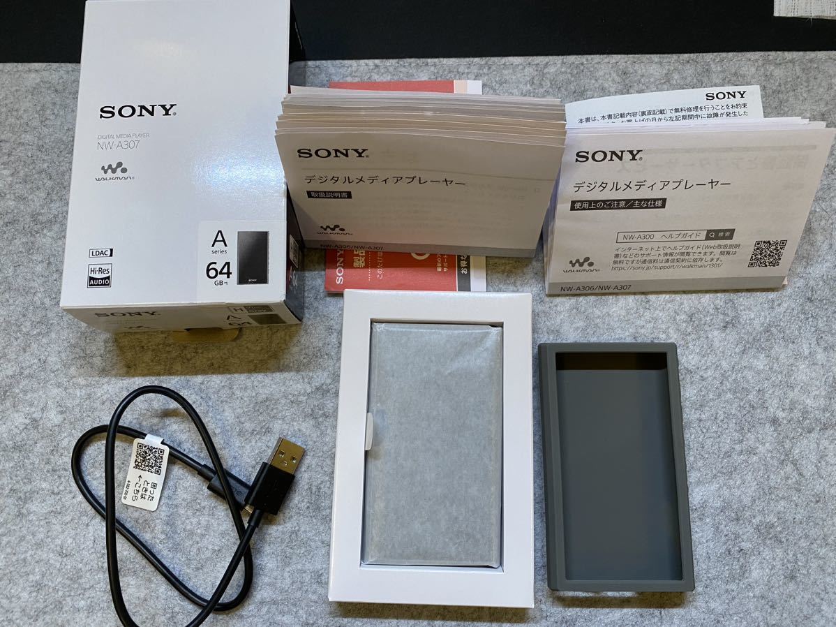 しては 【美品】ソニー SONY NW-A300シリーズ NW-A307 グレー SONY