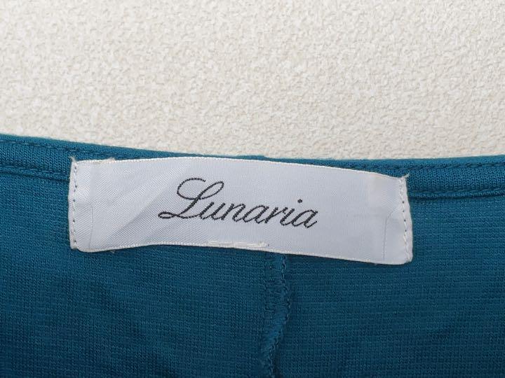 Lunaria ルナリア テンセル混 長袖トップス Mサイズ エメラルド 日本製_画像4