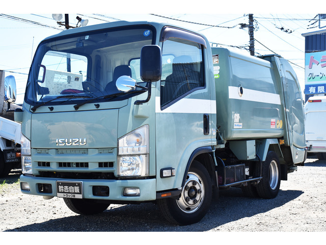 【ラッピング不可】 鑑定書付:平成24年 整備済@車選びドットコム 汚水タンク付 GRX 2t巻込パッカー エルフ 2tトラック、小型トラック