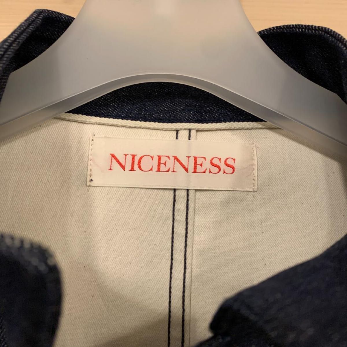 紺×赤 22AW NICENESS BRIAN / ファイヤーマンデニムジャケット M