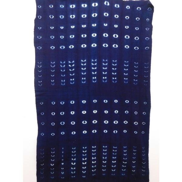 木綿布 アフリカの絞り 藍染め飾り c 楽布特選P7265 家具 木綿布 アフリカの絞り 藍染め飾り c 楽布特選P7265 家具