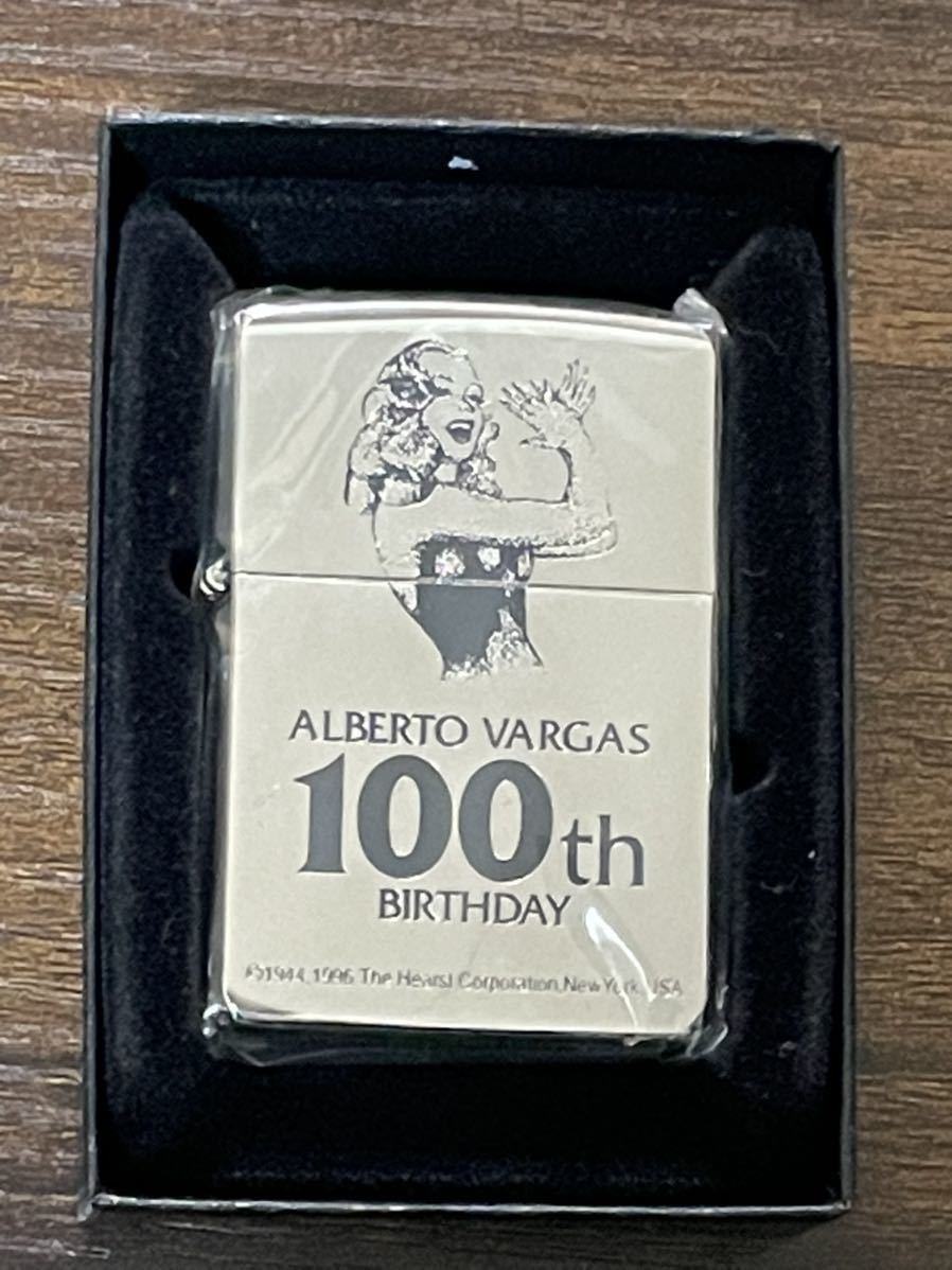 zippo ALBERTO VARGAS 100th BIRTHDAY 100周年記念 バースデー 1996年製 年代物 セクシーガール デットストック ケース 保証書