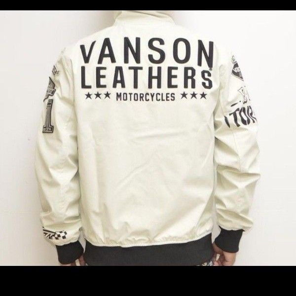 非売品 特大ロゴ◇old バンソン vanson◇アメリカ製C2レザーライダース