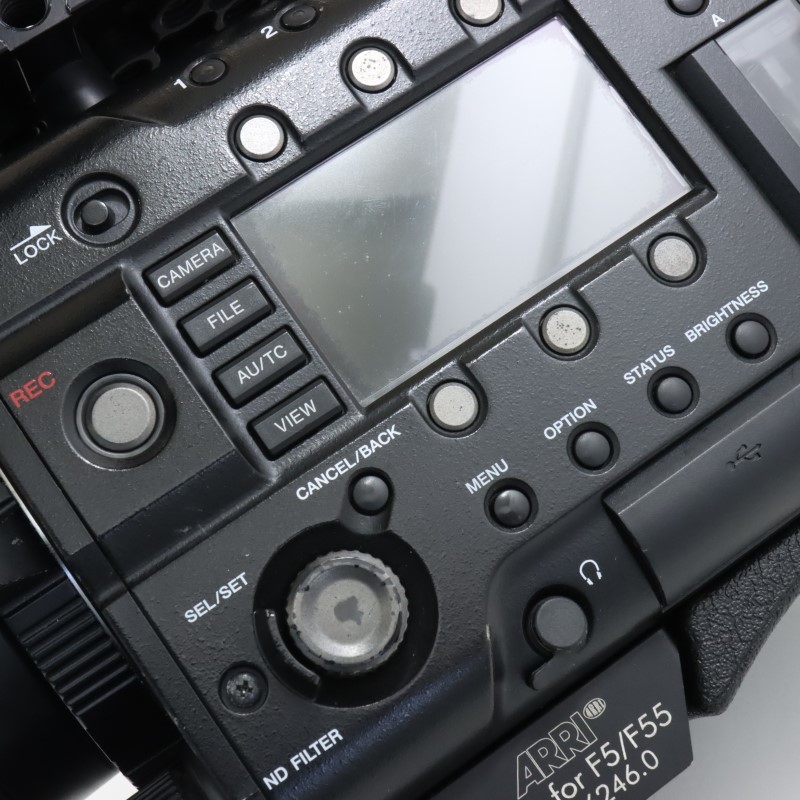 ソニー CineAlta 4Kカメラ　SONY PMW-F55　0.7型有機ELビューファインダー DVF-EL100　ARRIサポートシステム付！　メモリーカムコーダー 4K_画像8