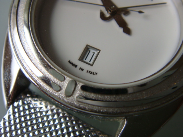 ◆希少 チェザーレパチョッティ イタリア製 メンズウォッチ 時計 MADE IN ITALY 稼働品 電池交換済 剣型の針 _MADE IN ITALY