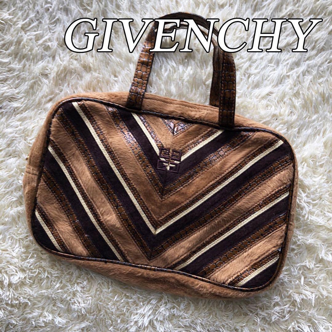 GIVENCHY ジバンシィ ハンドバッグ ジパンシー ブラウン ポーチ_画像1