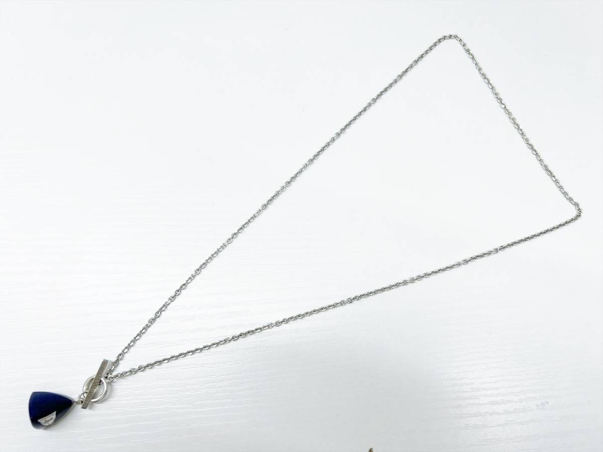 良好品 Louis Vuitton ルイヴィトン バンダンティフブエ ルイヴィトンカップ ネックレス ブルー シルバー SV925