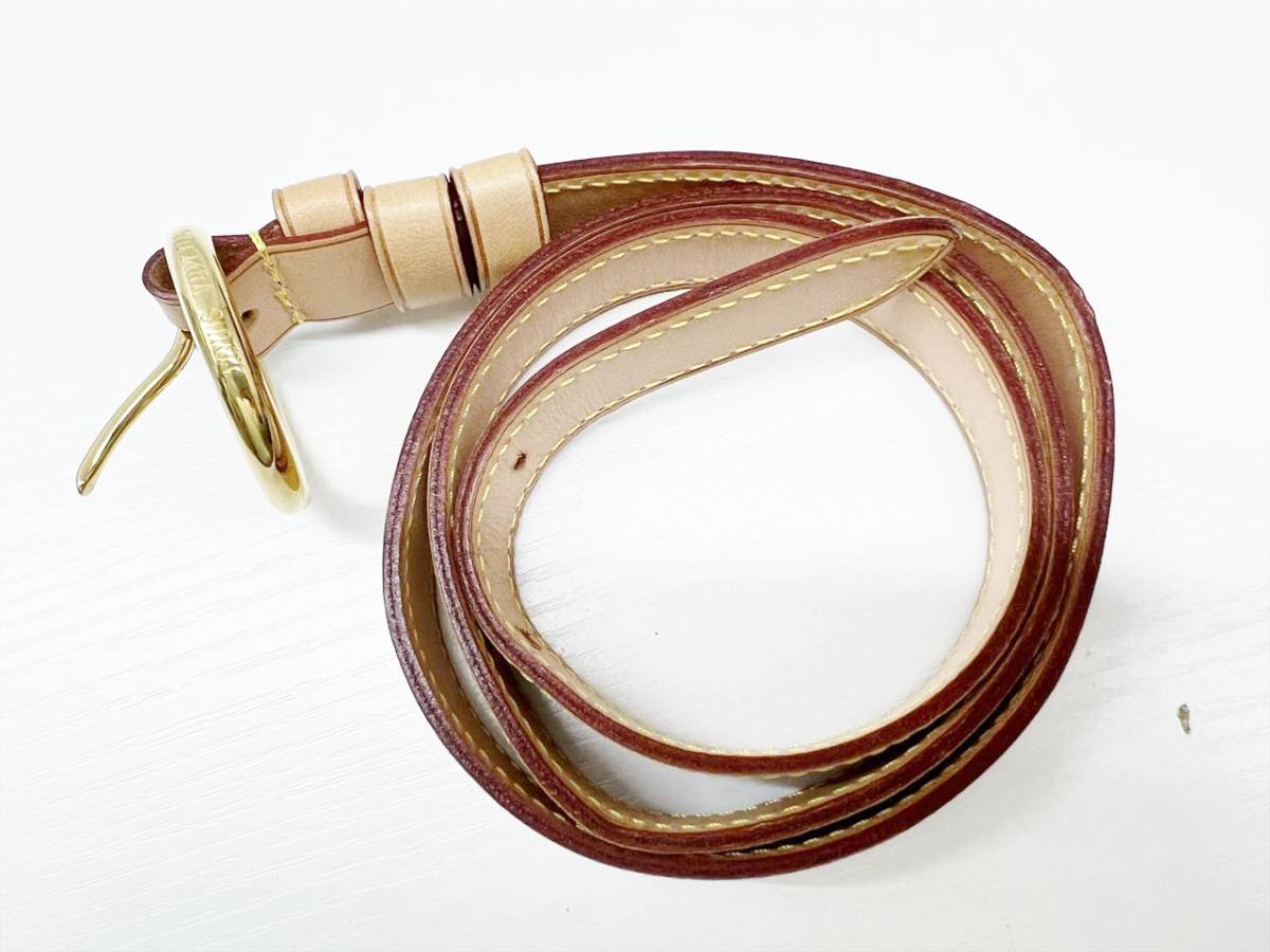 美品 Louis Vuitton ルイヴィトン ヌメ革 ベルト ゴールド金具 79~85 美品 Louis Vuitton ルイヴィトン ヌメ革 ベルト ゴールド金具 79~85