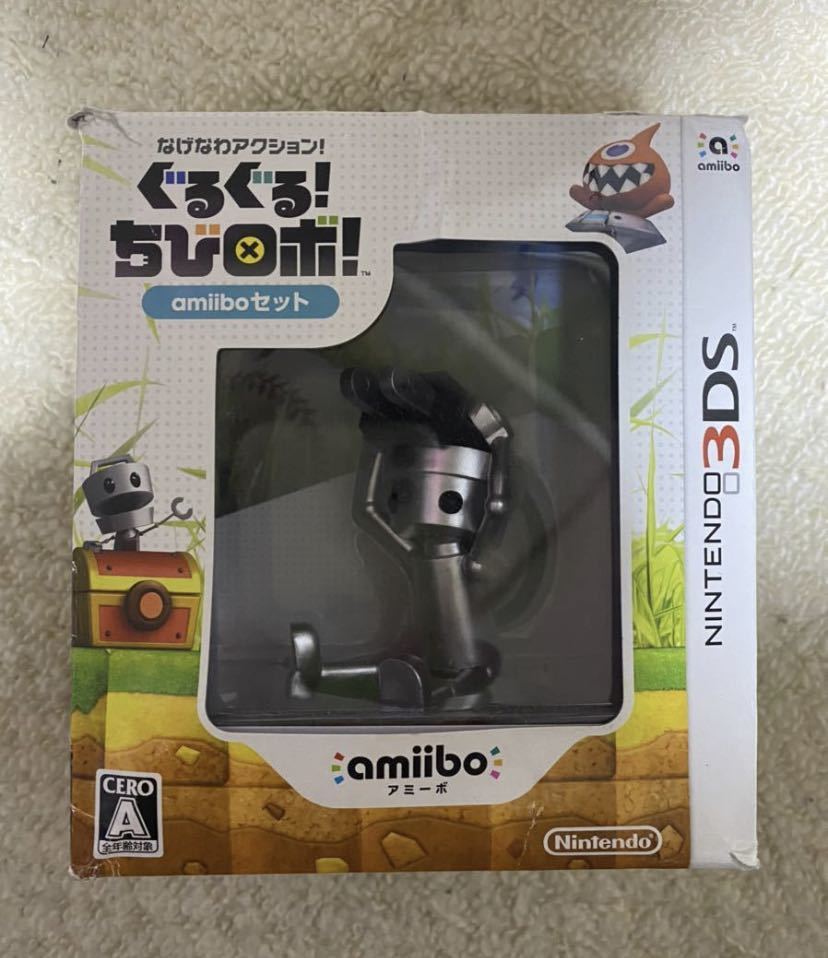 3DS なげなわアクション ぐるぐるちびロボ amiibo セット 中古美品