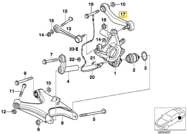 Febi製 BMW 7シリーズ E38 735i リア アッパーアーム/コントロールアーム 左右 33326770059 33321090905 33326770060 33321090906_画像2