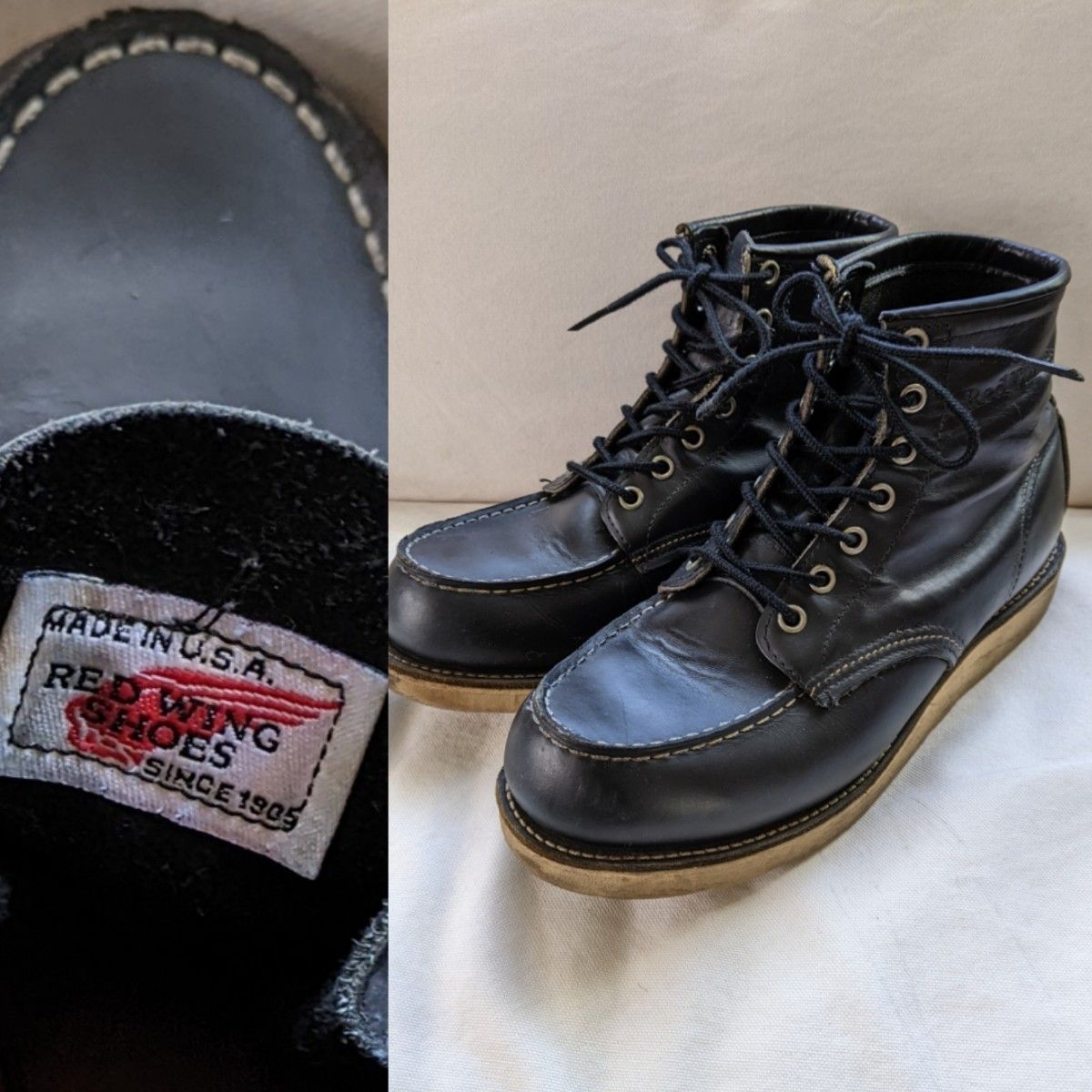 送料込　2000年製　Red Wing 8130 8D　刺繍羽タグ REDWING アイリィッシュセッター　　黒セッター