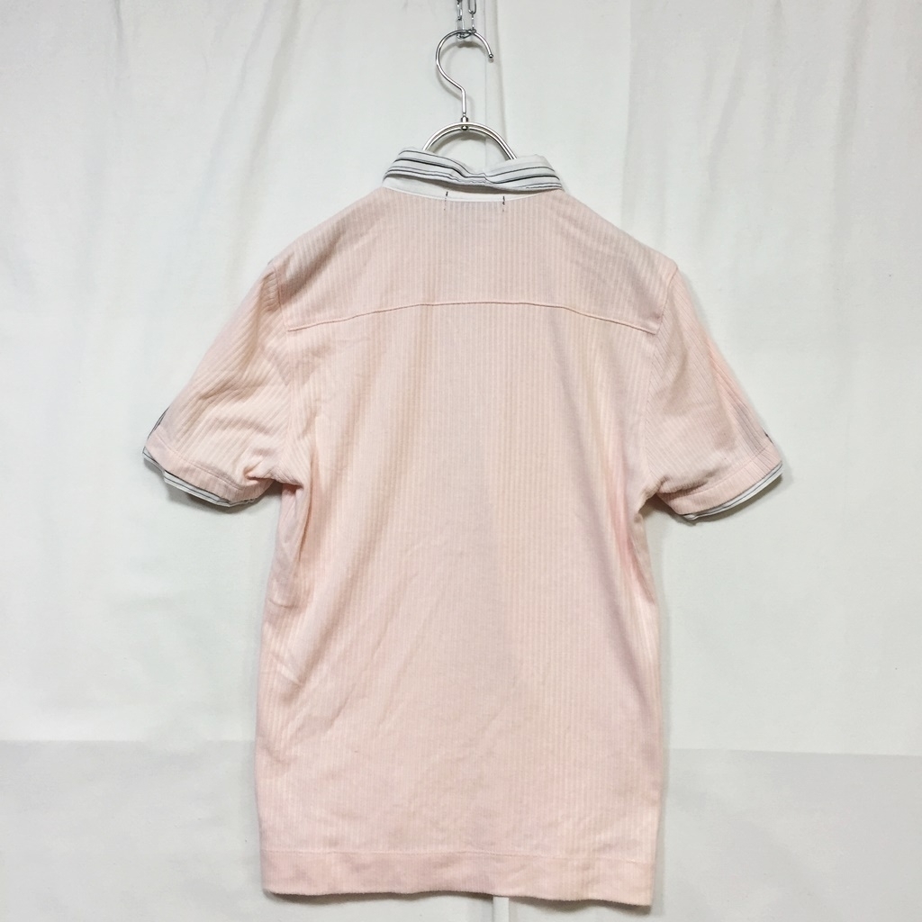 ニコル/HIDEAWAYS 半袖シャツ リブ ライトピンク サイズ46 メンズ_画像7