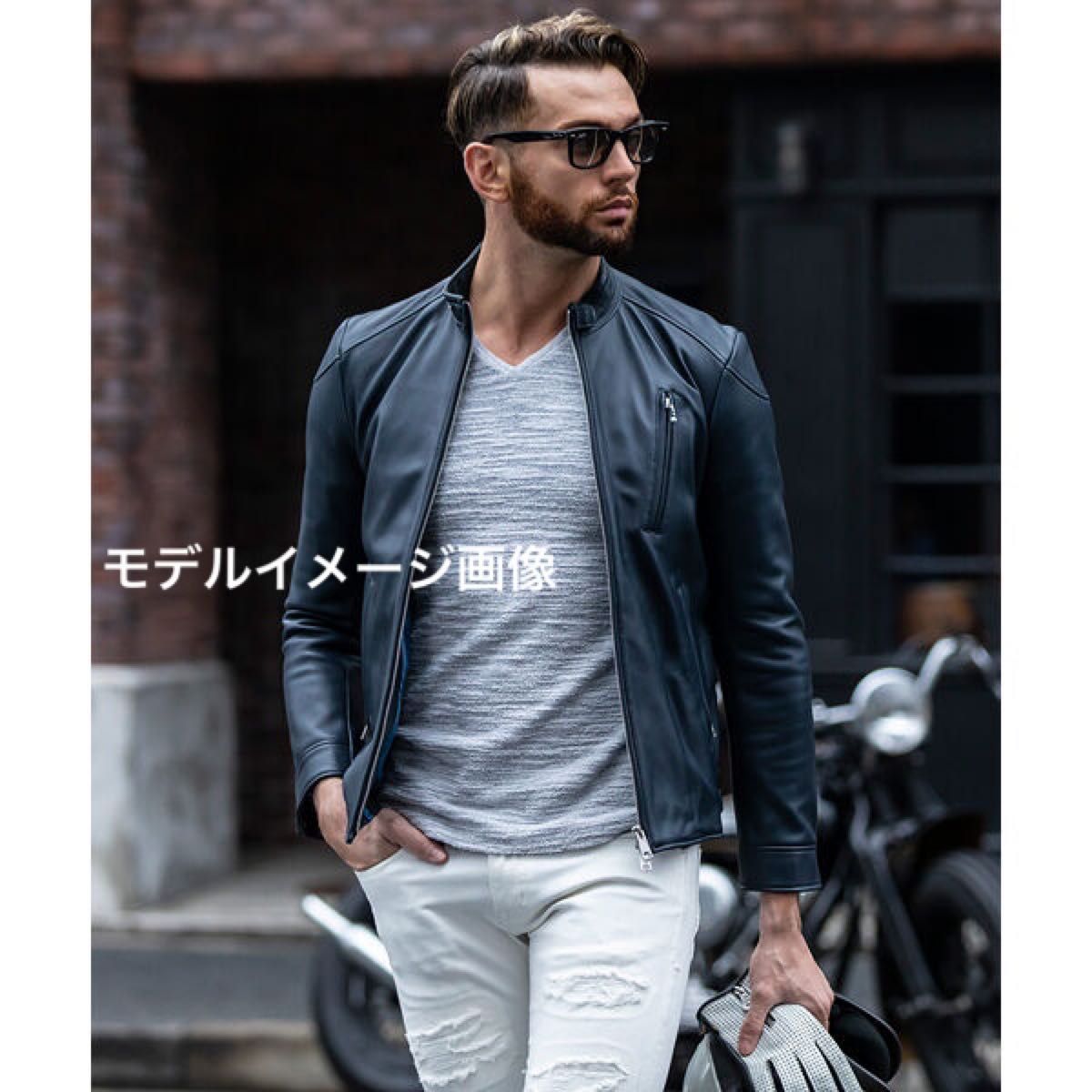 安い購入 バッファローボブズ 皮 ジップ ライダースジャケット レザー