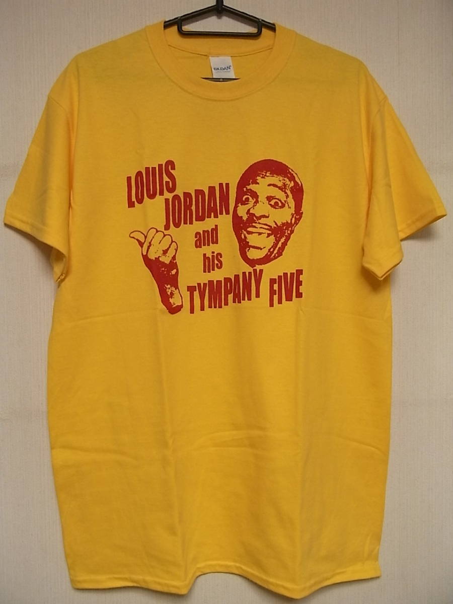 即決★新品ブルース関連Ｔシャツ★ルイ・ジョーダン★LOUIS JORDAN AND HIS TYMPANY FIVE★イエローボディ×レッド★S/M/Lサイズ対応可能_画像1